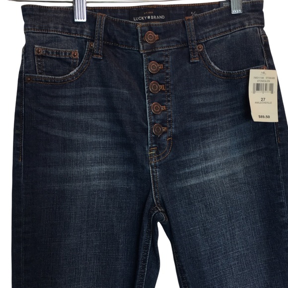 NWT Lucky Brand Button up High Rise Bridgette Skinny Ankle Cheville Jean Size 4 - Picture 12 of 16
